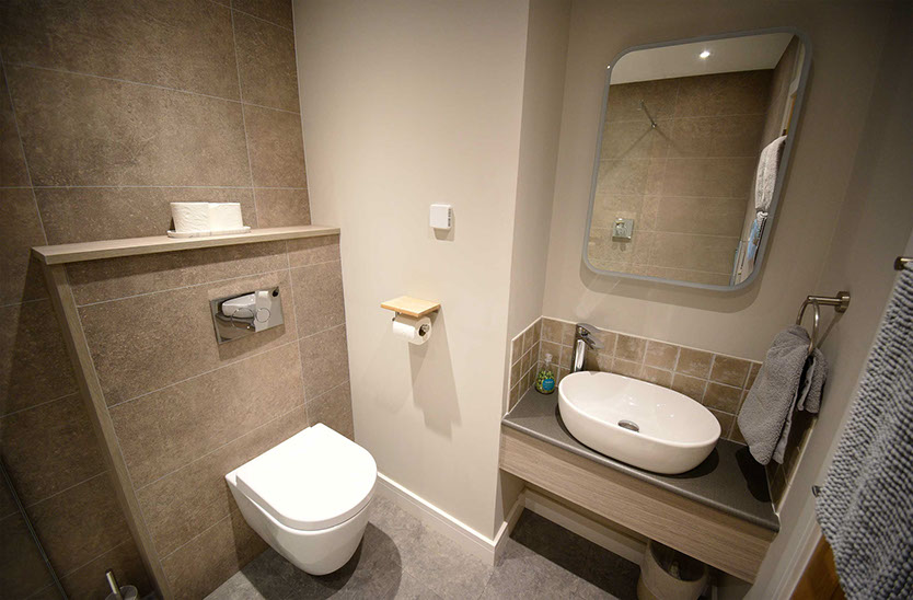 Scorr House self catering accommodation apartments contain modern shower rooms