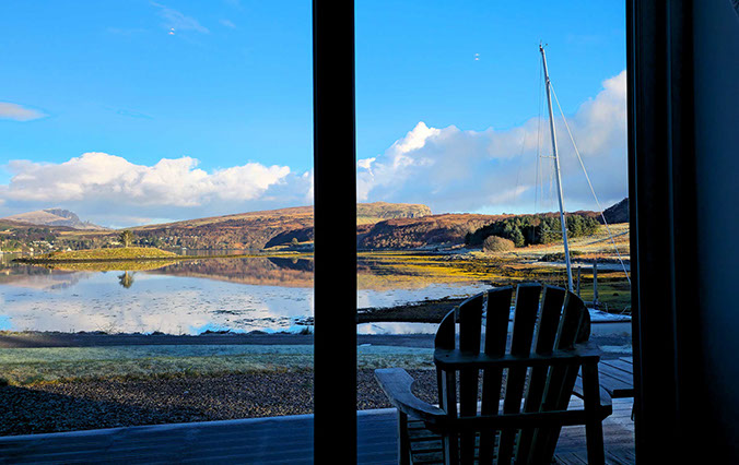 Scorr House self catering accommodation with sea views near Portree on the Isle of Skye