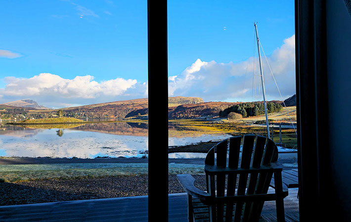 Scorr House self catering accommodation with sea views near Portree on the Isle of Skye