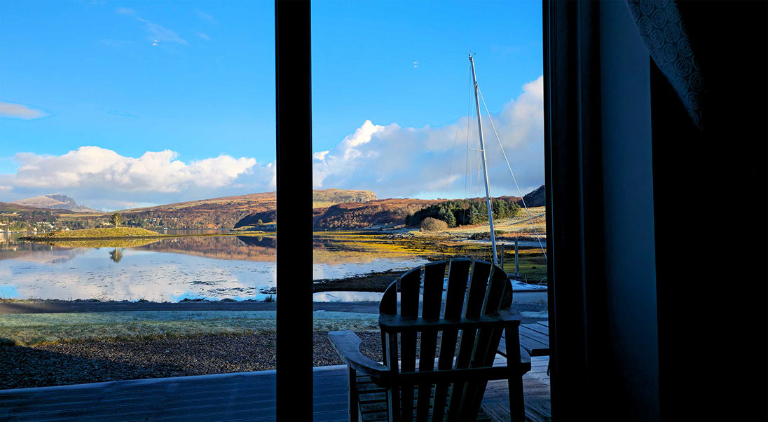 Scorr House self catering accommodation with sea views near Portree on the Isle of Skye