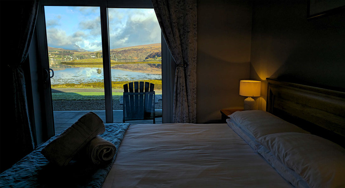Scorr House self catering accommodation near Portree offers sea views of the Isle of Skye
